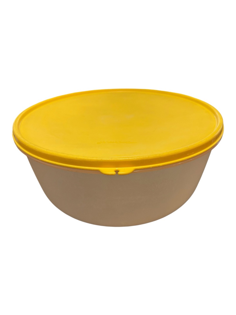 Vintage Tupperware Yellow Lid 4 Qts #1834-9 Bowl #1832-6 T Lid *Read All Details